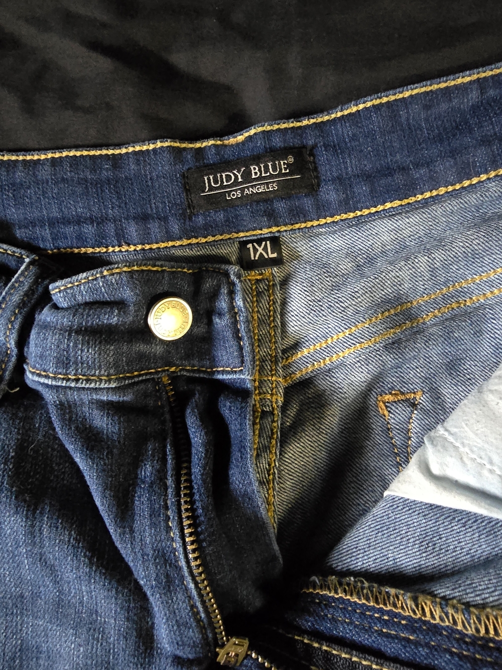 Indigo Blue Ripped Denim Jean Shorts - Judy Blue - Picture 2 of 4